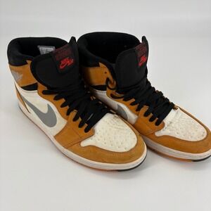 Air Jordan 1 Retro High OG Yellow Ochre DB2889-700 Size 12 Men's Used Authentic